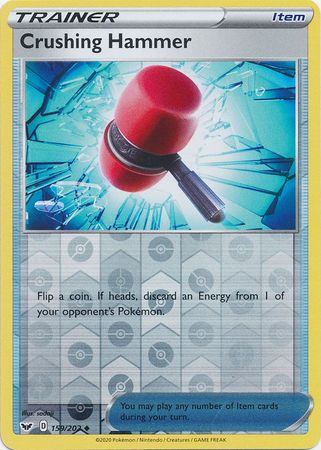 Crushing Hammer - Reverse Foil (Pokemon Sword & Shield Base Set)
