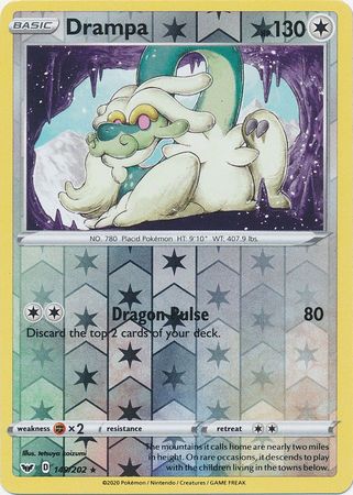 Drampa - Reverse Foil (Pokemon Sword & Shield Base Set)