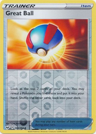 Great Ball - Reverse Foil (Pokemon Sword & Shield Base Set)