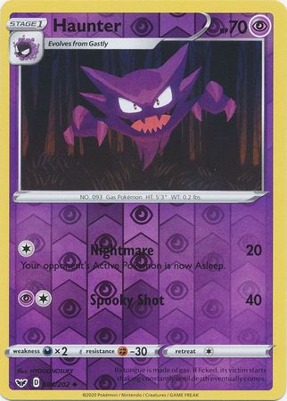 Haunter - Reverse Foil (Pokemon Sword & Shield Base Set)