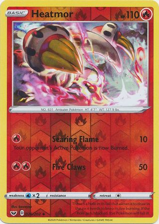 Heatmor - Reverse Foil (Pokemon Sword & Shield Base Set)