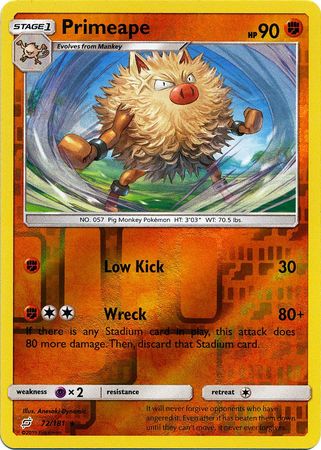 Primeape (Pokemon Sun & Moon Team Up) (Reverse Foil)