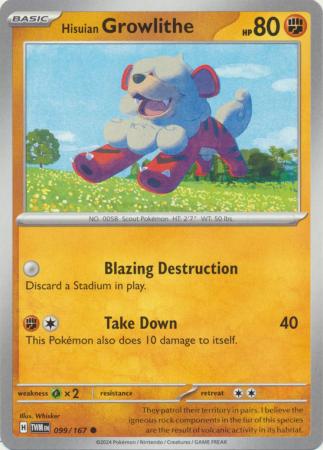 Hisuian Growlithe (Pokemon Scarlet & Violet: Twilight Masquerade)