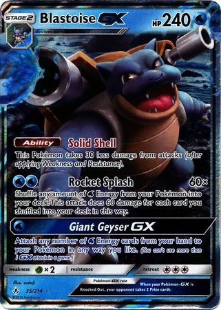 Blastoise GX (Pokemon Sun & Moon: Unbroken Bonds)