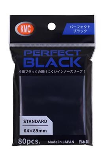 80 lommer! KMC - Perfect Black - Perfect Fit Standard Sized Inner Sleeves (64x89mm)