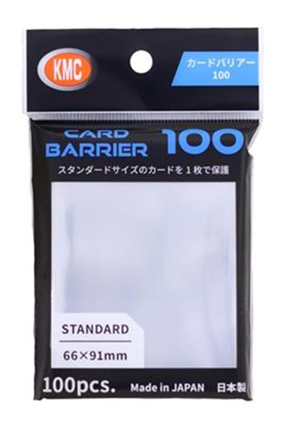 100 lommer KMC - Standard - Card Barrier Sleeves (66x91mm)