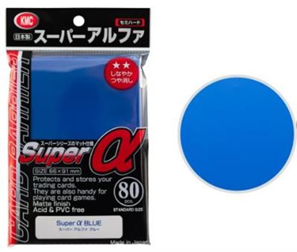 80 lommer! KMC - Super Alpha Blue - Standard Sleeves