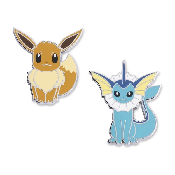 Pokémon - Eevee & Vaporeon - Pokémon Center Pin Badge 2-Pack