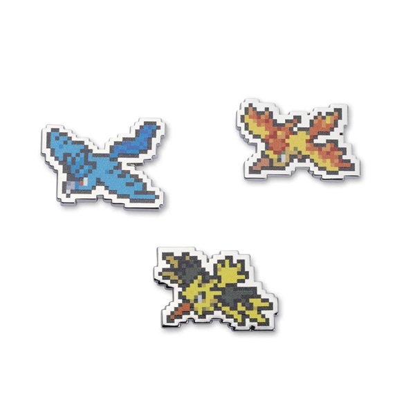 Pokémon - Articuno, Zapdos & Moltres - Pokémon Center Pixel Pin Badge 3-Pack