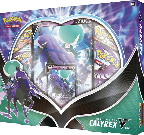 Pokemon  V Box: Shadow Rider Calyrex - 4 Boosters, V-Promo & Oversize