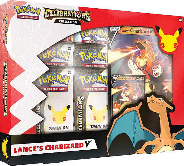 Pokemon Celebrations (25th Anniversary) - Lance's Charizard V Collection (6 Boosters)