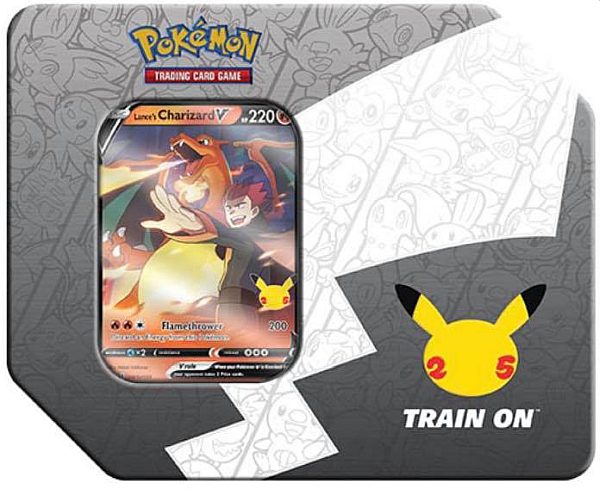 Pokemon Tin Kasse - 2021 Fall Celebrations (25th Anniversary): Lance's Charizard V - Big Collector's Tin Box