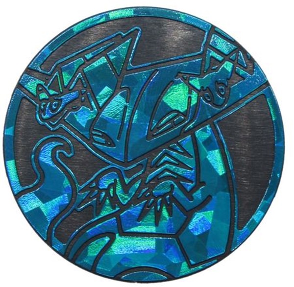 Pokemon TCG Tilbehør - Pokemon-Mønt (Large/Stor): Shiny Dragapult VMAX Premium Collection (Flip Coin/Badge/Emblem)