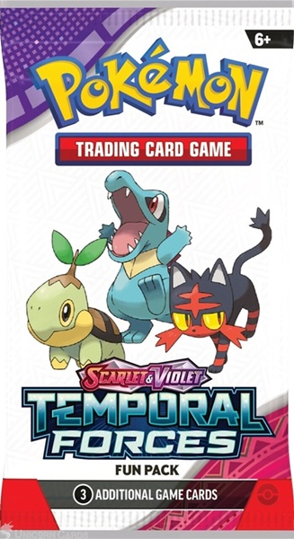 Pokemon Booster Pakke - SV05 - Scarlet & Violet: Temporal Forces Fun Pack (Sampling Pack) (3 Kort)