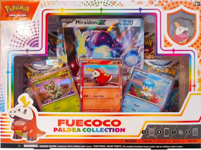 Pokemon Box: Paldea Collection: Fuecoco + Oversize Miraidon ex (4 Boosters)