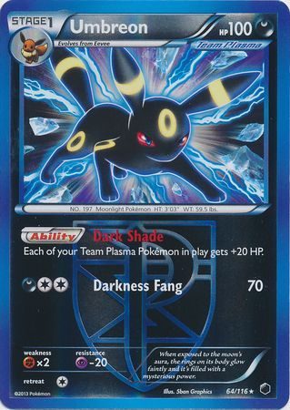 Umbreon - Reverse Foil (Pokemon Black & White 9: Plasma Freeze)