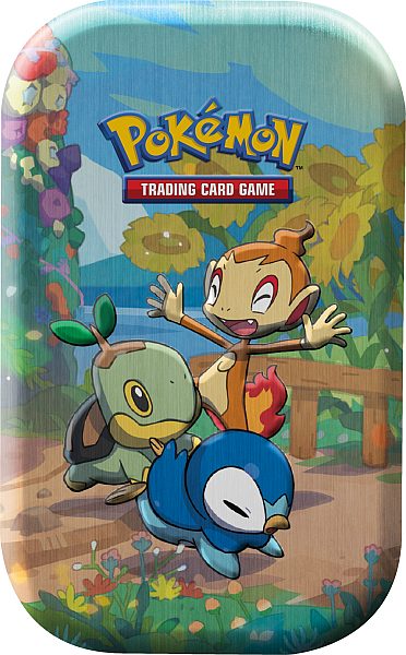 Pokemon Tin Kasse - 2021 Fall Celebrations (25th Anniversary) Mini Tin: Generation 4 Sinnoh Starters (3 Boosters)