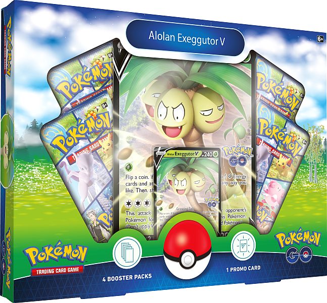 Pokemon GO - V Box: Alolan Exeggutor V Collection (4 Boosters)