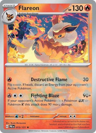 Flareon - Master Ball Foil (Pokemon Scarlet & Violet: Prismatic Evolutions)