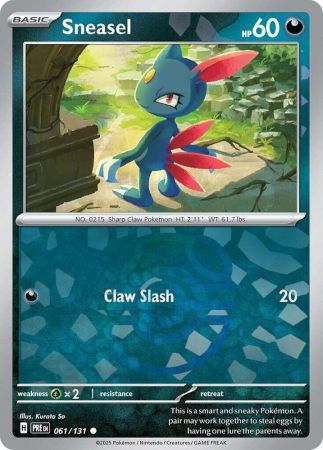 Sneasel - Master Ball Foil (Pokemon Scarlet & Violet: Prismatic Evolutions)
