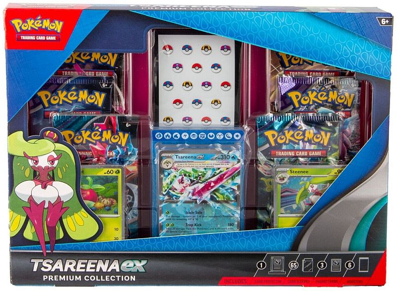 Pokemon  ex Box: Tsareena ex Premium Collection (2024) (6 Boosters)