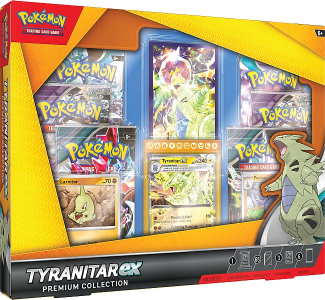 Pokemon  ex Box: Tyranitar ex Premium Collection (2024) (6 Boosters)