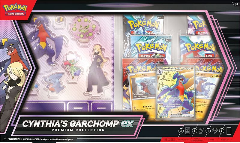 Pokemon  ex Box: Cynthia's Garchomp ex Premium Collection (2025) (6 Boosters)