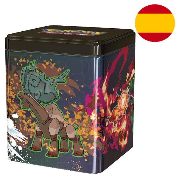 Pokemon Tin Kasse <b>SPANSK/SPANISH</b> - 2025 Stacking Tin Wave 1: Treasures of Ruin - Stackable Collector's Tin Box (3 Boosters)