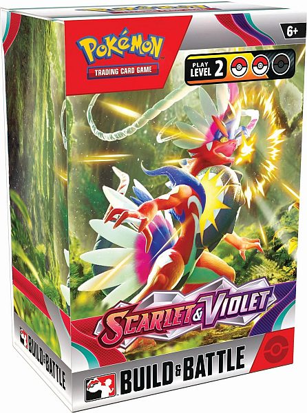 Pokemon Scarlet & Violet: Base Set - Build & Battle Kit (Prerelease Box) - Promokort, 4 Boosters og mere!