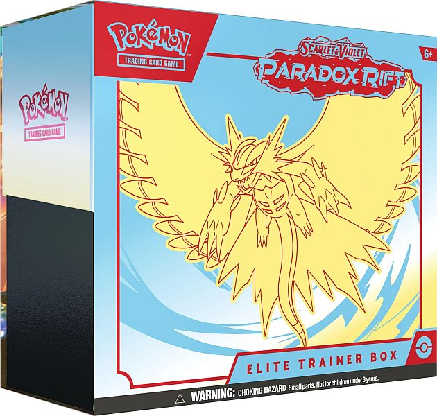 Pokemon Scarlet & Violet: Paradox Rift Elite Trainer Box: Roaring Moon/Scream Tail (Ancient) - Boks med 9 Boosters, Promokort & Tilbehør