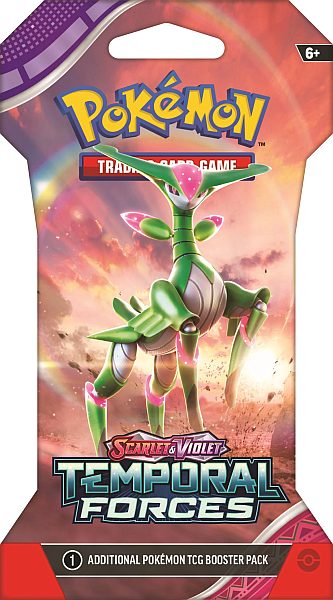 Pokemon Booster Pakke - SV05 - Scarlet & Violet: Temporal Forces Sleeved Booster Pack ("Cardboard / Pap Blister")