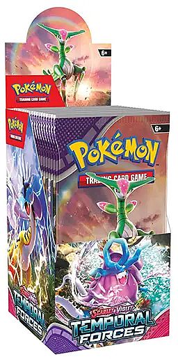 Pokemon Half-Size Display (Halv Booster Box Sealed) - SV05 - Scarlet & Violet: Temporal Forces - 18 Boosters *Risiko for allokering*