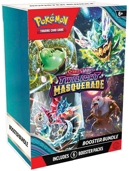 Pokemon Booster Pakke - SV06 - Scarlet & Violet: Twilight Masquerade Booster Pack Bundle (Box med 6 Boosters)