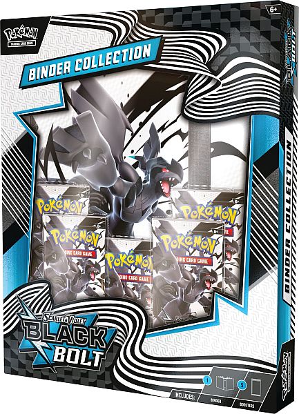 Pokemon Scarlet & Violet: Black Bolt - Binder Collection (5 Boosters + 9-Pocket Mappe, Holder 360+ Kort)