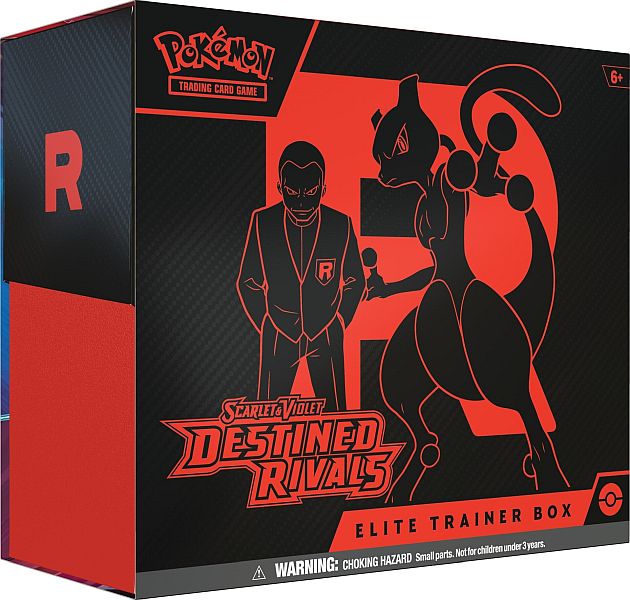 Pokemon Scarlet & Violet: Destined Rivals - Elite Trainer Box (Team Rocket's Wobbuffet) - Boks med 9 Boosters, Promokort & Tilbehør