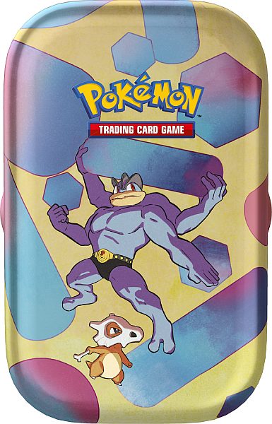Pokemon Tin Kasse - 2023 Fall Scarlet & Violet: 151 Mini Tin: Machamp (2 Boosters & Mønt)