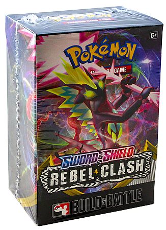 Pokemon Sword & Shield: Rebel Clash - Build & Battle Kit (Prerelease Box) - Promokort, 4 Boosters og mere!