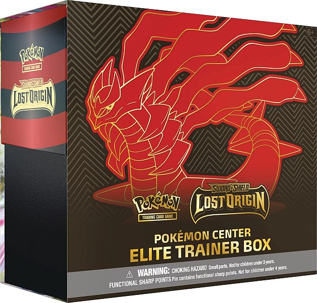 Pokemon Sword & Shield: Lost Origin - Pokemon Center Elite Trainer Box (Giratina) - Boks med 10 Boosters & Tilbehør