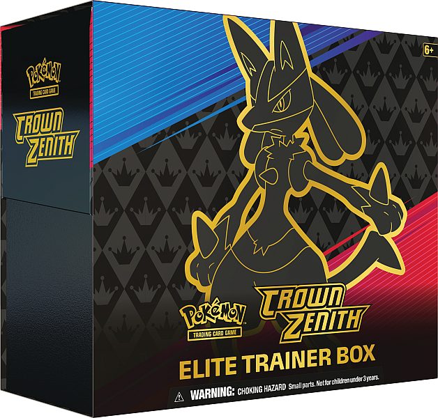 Pokemon Crown Zenith - Elite Trainer Box (Lucario) - Turneringsboks for begyndere (10 Boosters)