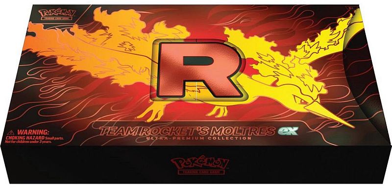 Pokemon Scarlet & Violet Ultra-Premium Collection: Team Rocket's Moltres ex (2025) (18 Boosters)