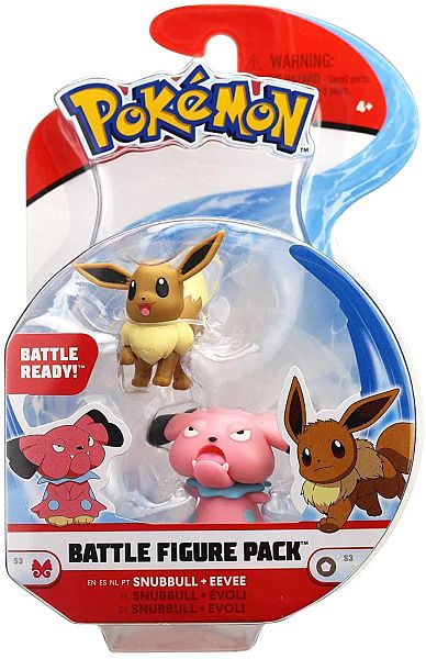 Pokémon: Battle Mini Figures - Snubbull & Eevee - 3cm