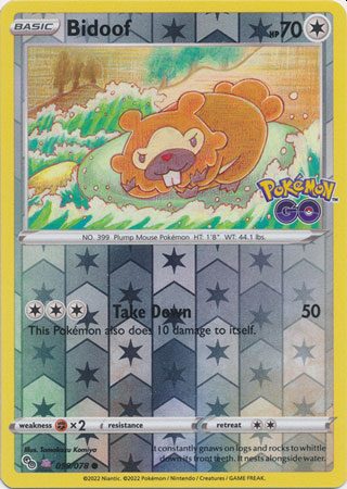 Ditto (Bidoof) - Reverse Foil (Pokemon GO)