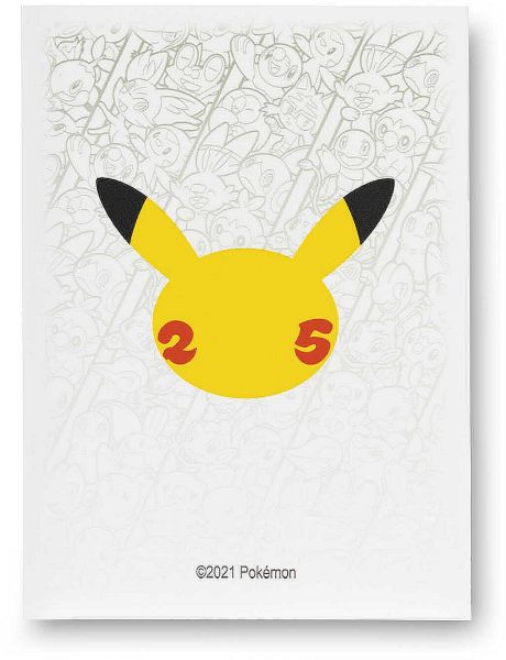 Pokemon -  Celebrations (25th Anniversary): Pikachu (White) - Deck Protector - 65 lommer - Sleeves