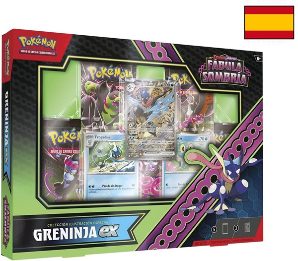 Pokemon <b>SPANSK/SPANISH</b> Scarlet & Violet: Shrouded Fable - Greninja ex Special Illustration Collection (5 Boosters)
