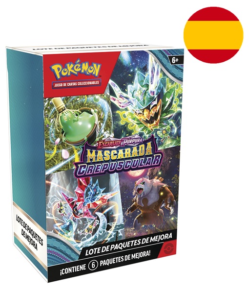 Pokemon Booster Pakke <b>SPANSK/SPANISH</b> - SV06 - Scarlet & Violet: Twilight Masquerade Booster Pack Bundle (Box med 6 Boosters)