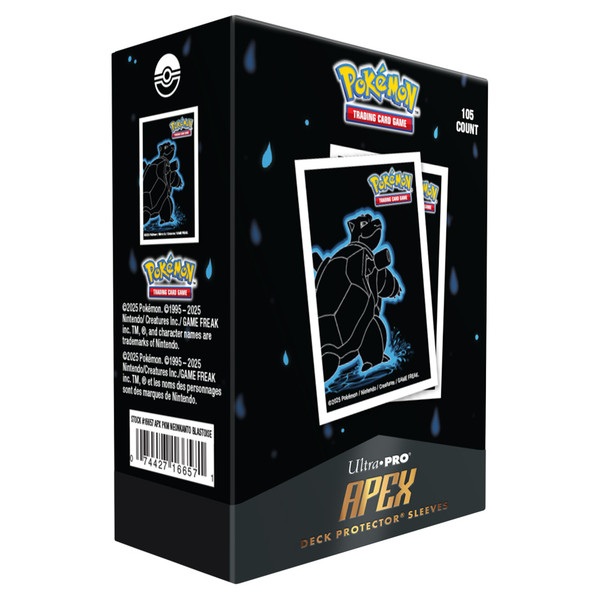 Pokemon - Neon Kanto: Blastoise - Apex Deck Protector - 105 lommer - Ultra Pro Sleeves #16657